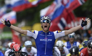 Marcel Kittel a remporté la 2e étape du Tour de France entre Düsseldorf et Liège, le 2 juillet 2017.