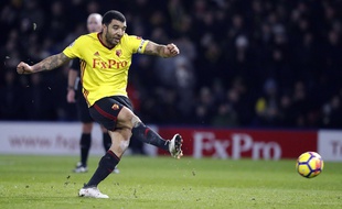 Troy Deeney ouvre le score face à Chelsea (score final 4-1).