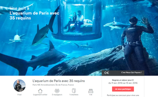 Les trois couples gagnants pourront passer la nuit sous l'eau les 11, 12 et 13 avril.