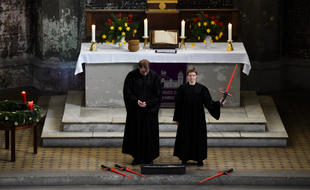 Une église protestante luthérienne de Berlin a célébré le culte dominical sur le thème de