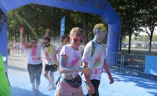 A Nantes le 14 septembre 2014 , 8000 participants avaient participé à la course colorée Color me rad à la Beaujoire.