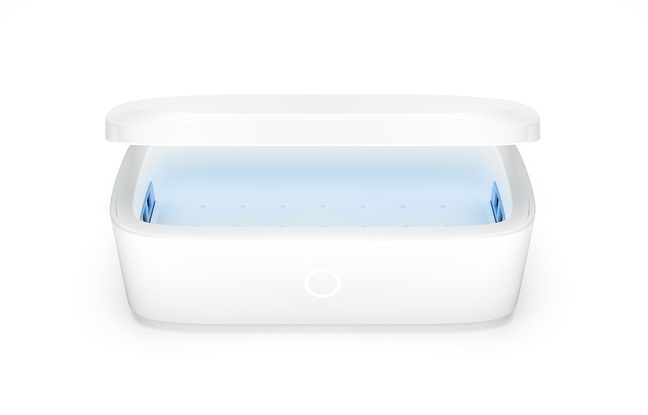 Le boîtier Mundus d'Einova, pour stériliser son smartphone en 8 minutes.