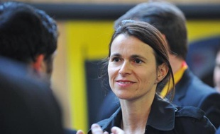 La ministre de la Culture française Aurélie Filippetti, lors du Printemps de Bourges le 25 avril 2014