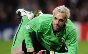 Le gardien d'Arsenal, Manuel Almunia, le 24 février 2009 à Rome.