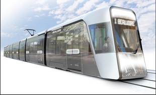 Image de synthèse du futur tramway nantais (à partir de 2022).