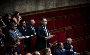 Sylvain Brial, député de Wallis et Futuna, lors d'une séance des questions au gouvernement, à l'Assemblée Nationale,le 1er août 2018.