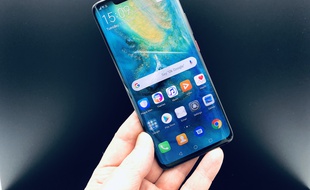 Huawei a souhaité la bonne année depuis un iPhone et non pas depuis un téléphone de sa marque. (illustration)