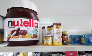 Illustration d'un gros pot de Nutella en Italie.
