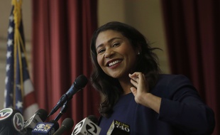 London Breed après son élection à la tête de la ville de San Francisco (Californie), le 14 juin 2018.