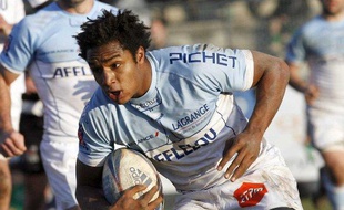 Benjamin Fall quittera sa tenue de l'Aviron Bayonnais l'an prochain pour celle du Racing Métro. Ici en Challenge Cup, le 23 janvier 2010