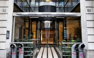 L'entrée de l'entreprise Ecomouv' à Paris, le 5 novembre 2013