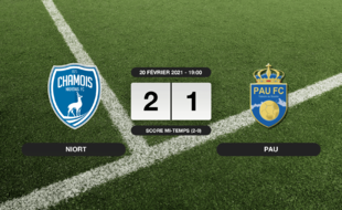 Ligue 2, 26ème journée: Niort bat Pau 2-1 à domicile