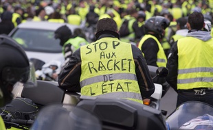 La demande en mariage s'est effectuée en Perpignan en marge de la manifestation des motards lors l'acte 9 des gilets jaunes (illustration).