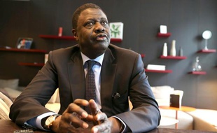 L'ancien président de l'OM, Pape Diouf, à Bruxelles, le 6 avril 2013.