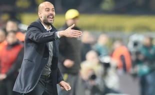 Pep Guardiola lors du match entre le Bayern Munich et le Borussia Dortmund le 5 avril 2014.