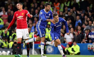 Eden Hazard a marqué un magnifique but lors de l'humiliation infligée par Chelsea à Manchester United (4-0), le 23 octobre 2016.