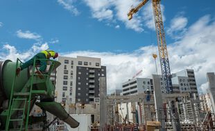 Un chantier de construction à Toulouse. Illustration.