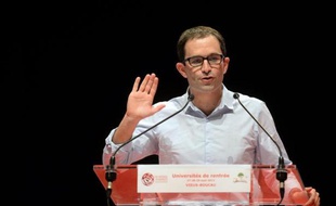Benoît Hamon le 28 septembre 2013 au Vieux-Boucau