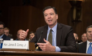 Le directeur du FBI James Comey lors d'une audition au Sénat américain, le 3 mai 2017.