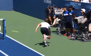 Richard Gasquet lors de sa victoire à l'US Open contre Bernard Tomic, le 5 septembre 2015, à New York.
