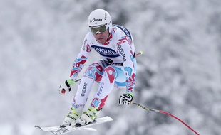 Johan Clarey lors de la descente de Kvitfjell le 1er mars 2014.