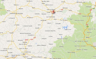 Capture d'écran google map de Rodez (Aveyron).
