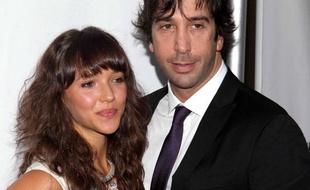 Zoe Buckman et David Schwimmer, le 29 Septembre 2009, lors de l'inauguration de la pièce "a steady rain", au théâtre Schoenfeld à New York