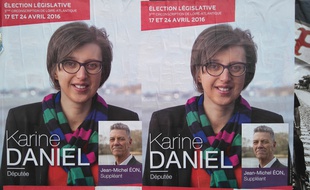 Illustration de panneaux de la candidate Karine Daniel