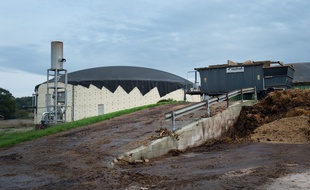 Une installation de méthanisation à Moussonvilliers dans l'Orne en octobre 2016. (Photo illustration).