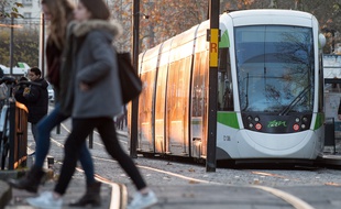 Un tramway à Nantes /SALOM-GOMIS_124609/Credit:SEBASTIEN SALOM-GOMIS/SIPA/1512151254