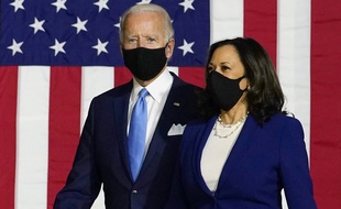 Joe Biden et Kamala Harris, à Wilmington le 12 août 2020.