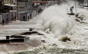 Tempête à Wimereux (62) en août 2014