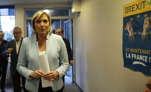 Marine Le Pen, présidente du Front national au siège du parti à Nanterre, le 9 novembre 2016
