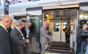 Le 15 septembre 2014, inauguration du train Regio 2N de Bombardier par Alain Rousset