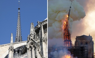 La flèche de Notre-Dame s'est effondrée dans l'incendie du 15 avril 2019.