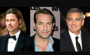 Brad Pitt, Jean Dujardin et George Clooney.