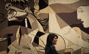 Une reproduction de «Guernica» au siège des Nations unies à New York.