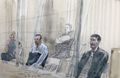 Artan Henaj (à gauche), Chokri Chafroud (au centre) and Ramzi Arefa (à droite) sont les trois accusés poursuivis pour association de malfaiteurs terroriste