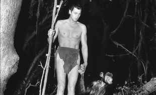 Johnny Weissmuller dans le rôle de Tarzan en 1934.