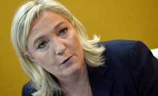La présidente du Front National, Marine Le Pen à Paris le 26 février 2015