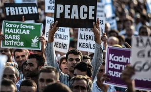 Lors d'une manifestation à Istanbul le 9 août.