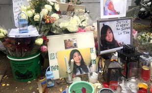 Dans la rue Perle, devant l'immeuble où vivait le principal suspect dans la disparition de Sophie Le Tan.