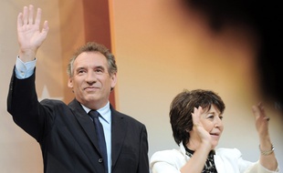 François Bayrou et Corinne Lepage en 2009 lors d'un meeting à Lille