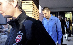 le Slovène Gajic lors de son interpellation, le 30 septembre 2012 à Paris.