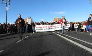 Entre 15.000 et 20.000 personnes ont marché contre la barbarie à Toulouse après les attentats de Paris.
