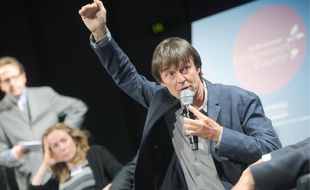 Nicolas Hulot, hier après-midi, à l'école de management Audencia.