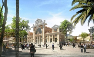 A Nice, le chantier de la gare du Sud débute avec la construction d'une médiathèque derrière la façade historique.