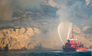 Le feu qui a parcouru trois hectares dans le parc national des calanques.