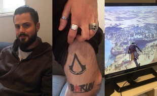 Mathieu M., lecteur tatoué de 20 Minutes était invité à découvrir Assassin's Creed Origins avant tout le monde