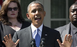 Barack Obama s'exprime sur la réforme du système de santé et la paralysie de l'Etat américain, le 1er octobre 2013 à la Maison Blanche